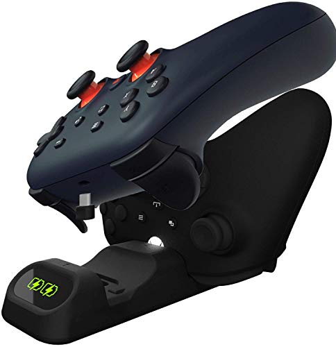 Orzly supporto caricabatterie controller per Google Stadia funziona come dock per tutti i controller di tipo C - Jet Black Edition