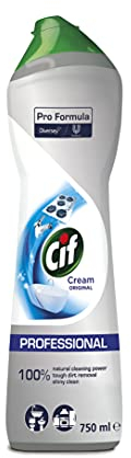 Cif Professinal Scheuermilch Original 750, sanfte Reinigungscreme mit Reibekörpern für Küche und Bad, auch für Emaille, Glaskeramik, Kunstoff, Laminat, PVC, Aluminium und lackierte Flächen