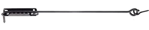Alberts 204266 Sturmhaken | mit Feststellplatte oder Ösen auf Platten | schwarz | Länge 500 mm | Haken-Ø 8 mm