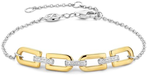 Ti Sento Milano Armband der Marke Armband aus Sterlingsilber in Goldfarbe mit weißem Zirkonia und Gelbgold vergoldet. Schmuck mit Zirkon. Das Gewicht beträgt 0,00477. Die Referenz lautet 23032ZY,