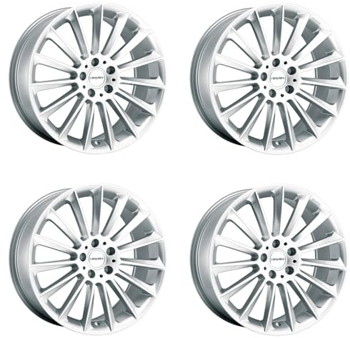 4x Carmani rims alloy rims 17 Fritz 8,0x18 ET43 5x112 white silver compatible with Mercedes A B C CLA E GLA GLB