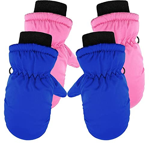 Damenhandschuhe, Fäustlinge, für Mädchen, Outdoor, Jungen, 2 Paar, Baby-Kinderhandschuhe, Winterhandschuhe, warme Skifäustlinge, Kinder, wasserdichte Fingerhandschuhe, Fäustlinge (Größe C,
