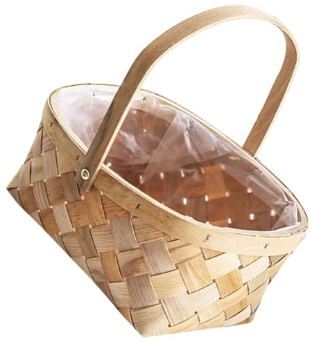 Mipcase pasta madre all'aperto cesto di frutta rustico appendiabiti con piante da esterno cestino portafrutta cestino per piantare intrecciato cesto di fiori intrecciato di bambù