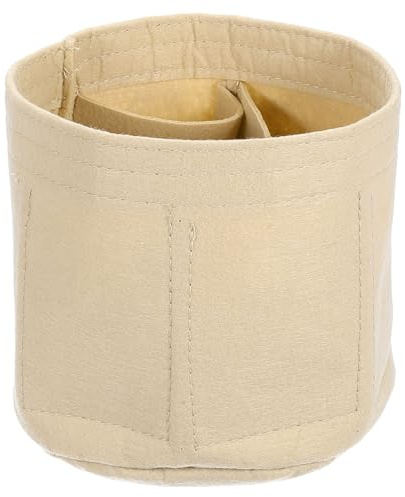 QUARKZMAN väskorganisatör-insats, bärbara filtorganisatör-väskor med flera fack för hinkväska, välvd sadelväska, bärväska, handväska formare (20 x 10 x 12 cm, beige), Beige