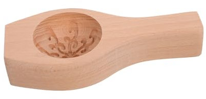 MUCKLILY stampo da stampo per pressare il burro stampo lunare stampo da forno a forma di fiore stampo per in legno intagliato di legno Marrone chiaro
