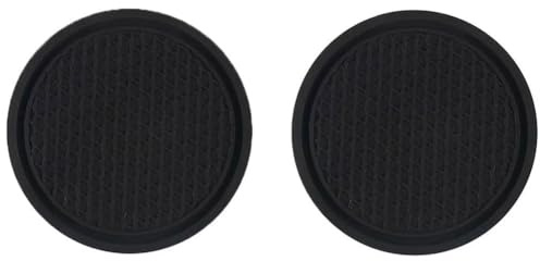 MINGRUILIHAI 2 Pezzi Sottobicchieri Auto per Renault Captur 2 2013-2024, Anti-Scivolo e Isolamento Termico Portabicchieri Tappetino in Gomma Accessori Interni,A/Black