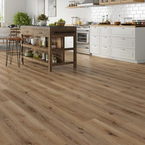 LVT Luxury Vinyl Plank Flooring Waterproof Click Fit Wood Effect LVT Floor 2.63m² Pack | Office, Hallway, Kitchen, Dining Room LVT Flooring Pack (Natural Oak)