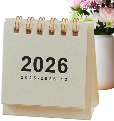 Dewireaey Calendario da Tavolo 2026 - Calendario 12 da Gennaio a Dicembre 2026 | Agenda Giornaliera E Planner Annuale Per Organizzazione Estetica Ufficio Casa Scuola Famiglia