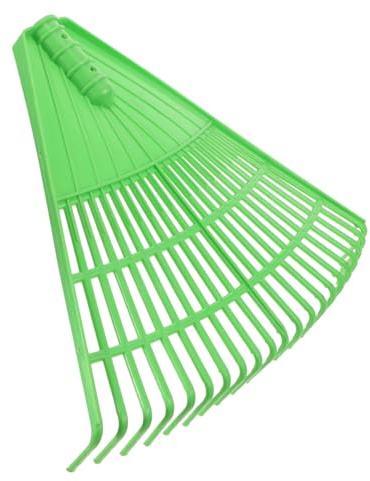 VICASKY Rastrello Per Foglie Ed Erba in Plastica Pp Resistente, Utensile Manuale Da Giardinaggio Pesante Per Pulizia Prato e Giardino, Denti Robusti in Acciaio Per Raccolta Foglie e Detriti Outdoor