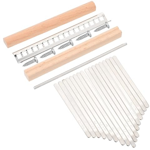 Veemoon Kit D'accessoires pour Kalimba 17 Touches Cadre en Bois, Ensemble de Piano à Pouces à Monter Soi-même, Fournitures de Bricolage pour Instrument de Musique Portable, Accessoires