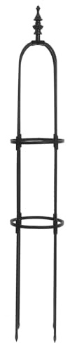 SHINEOFI Enrejado de Acero Inoxidable de Obelisco para Plantas Trepadoras Diseño de Columna Romana y Soporte Versátil para Terraza E Interior
