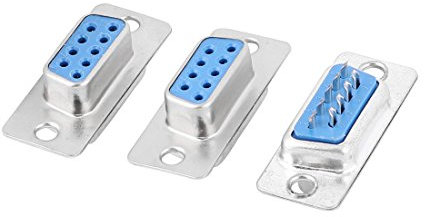 sourcing map 3 Pcs 9 Pin D-Sub Connector 2 Row DB9 Female D-Sub Connector VGA Adapter for PC Computer