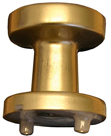Alpertec 40112400K1 Aluminium Door Knob Fixed on Rosette Diameter 50 mm Bronzed Anodised Handle Set Door Handle Door Fittings