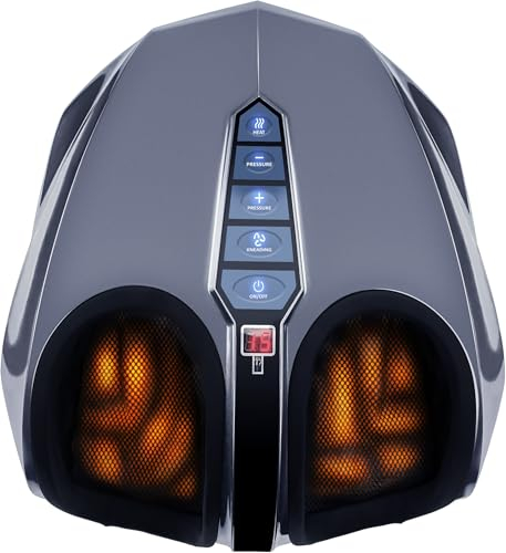 Miko Shiatsu Fußmassagegerät: Tiefengewebsmassage verbessert die Durchblutung und den Blutfluss durch tiefe Knetbewegungen und Wärmetherapie - bei Plantarfasziitis, geeignet. Passt bis Größe 47.
