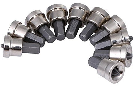 6.35mm 10pcs/Set Drywall Drill Screwdriver Bits Depth Stop Plasterboard Screws Board Locating Hex Shank Dimpler Drilling Bits