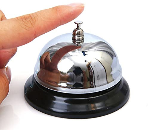 BOBOZHONG Tischglocke,Thekenglocke,Empfangsglocke,Rezeptionsklingel,Serviceglocke,Aufmerksamkeitsglocke,für Restaurants,Schulen,Empfangsbereiche