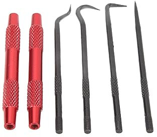 Akozon Juego de Ganchos y Púas, 2 Juegos de Púas de Junta Tórica de Acero Al Carbono, Fácil de Agarrar, Herramienta de Extracción Rápida y Eficiente del Extractor del Sello de