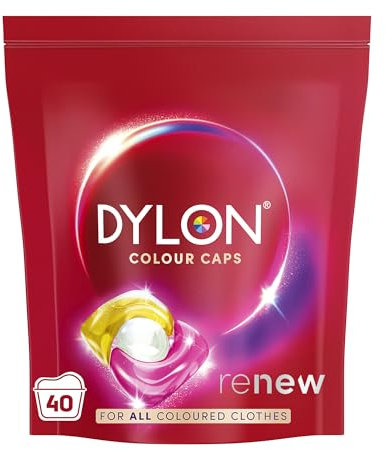Dylon Colour: Colour Caps (40 Wash Loads), Dylon Colour Caps for all Coloured Clothes, Colour Laundry Detergent Pods to Protect Colours, renewing in every wash with optimal results in 10 washes