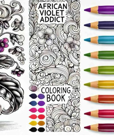 African Violet Addict: Coloring Book
