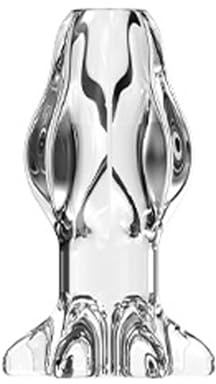 AMAZBEE Claro hueco túnel anal Plug Expander TPE Buttplug Anal Peeping Vaginal Stretch bloqueo dilatador rectal BDSM Butt Stretcher Enema Washer (Clear,M)