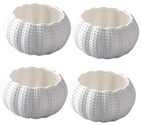 Platos y cuencos de cerámica creativos para almacenamiento de aperitivos y caviar, cuencos de postre y soportes para condimentos, diseño único de erizos de mar, perfectos para entretenimiento y