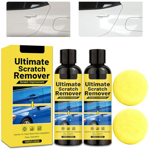 VETIXLO Rimuovi Graffi Auto 2 x 100g, Polish Auto Rimuovi Graffi per Carrozzeria e Rimuovi Graffi Plastica, Car Scratch Remover per Graffi Auto Leggeri e Segni Superficiali con 2 Spugne