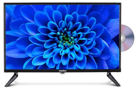 MEDION 59,9 cm (24 Zoll) Full HD Fernseher (integrierter DVD-Player, perfekt für Camping Wohnmobil LKW Garten, 12V KFZ Car-Adapter, Triple Tuner Receiver, HDMI, USB, MD 824001)
