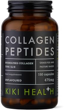 KIKI Health Bovine Collagen Peptides Capsules | 100% Hydrolyzed Supplement for Healthy Skin, Nails, Hair, Bones & Joints | Pure Unflavored Paleo & Keto-Friendly Supplements – 150 Vegicaps