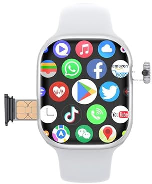 Reloj inteligente 2024 CD99 AMOLED para hombres y mujeres, tarjeta SIM 4G, WiFi, GPS, NFC, reloj inteligente serie 9, Android 8.1, cámara giratoria, reloj deportivo (plata euroasiática, 2+32G)