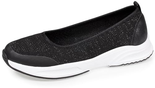 Isotoner Ballerines Femme Style Ballerine, très Confortables, 37, Noir