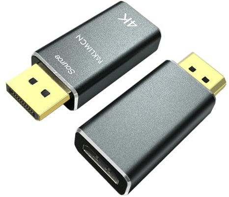 Cavo adattatore da DisplayPort a HDMI 4K 8K, (2K 60Hz, 1080p 120Hz) convertitore unidirezionale da DisplayPort a monitor HDMI, compatibile con HP, Dell, GPU, AMD, NVIDIA, altro da maschio a femmina