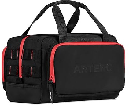 Artero Atlas frisörverktygsväska professionell hund stor kapacitet robust flera fack bekväm och säker transport, Svart och röd, Frisör och frisör för hundar