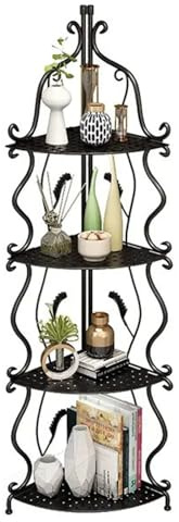 Frilla Scaffale Angolare Elegante – Struttura in Ferro, Design Moderno, 40×103 cm, Facile da Montare, Ideale per Bagno, Soggiorno e Camera da Letto | SHELVIA