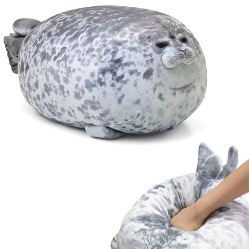 KIRZAX Foca Peluche Cuscino da Abbracciare, 30cm Carino Peluche Animale Paffuto, Regalo per Bambini & Amici