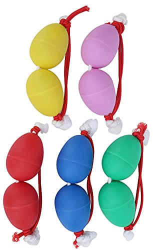 ZAWELIYO Set di Uova di Maracas, Shaker in ABS Colorati, Apprendimento del Ritmo per Bambini, Lezione di Musica, 5 Pezzi