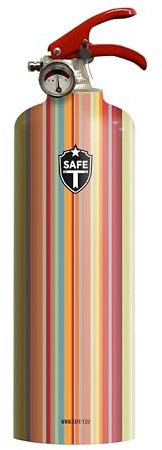 SAFE-T Haushaltsfeuerlöscher mit Pulver 1 kg für ABC-Brände – Originaler Haushalts-Feuerlöscher geeignet für Fahrzeuge, Wohnungen, Geschäfte, Büros – Zertifiziert nach Sicherheitsnormen (Vollfarbe)