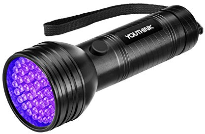 Pssopp 51 Leds UV Linterna Negra Mascotas Detector de orina Detector de orina Detector de Mascotas para Encontrar Todos los Parches Invisibles Ocultos de Perros Gatos y roedores