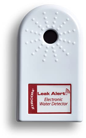 Zircon Leak Alert Electronic Water Leak Detector & Flood Sensor Alarm with 90dB Audio Dual Leak Alarms, 1 Pack,White