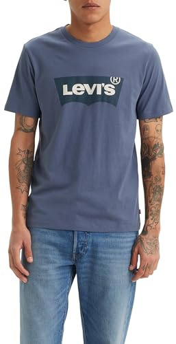 Levi's Graphic Crewneck Tee T-shirt, Core Bw Vintage Indigo, S Uomo