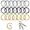 30 Stück Runde Karabiner 27 mm Ring Runde Karabinerhaken O Ring Federöffnung Zinklegierung Frühling Ringe für Schlüsselanhänger Rucksack Handtaschen Geldbörse, 3 Farben