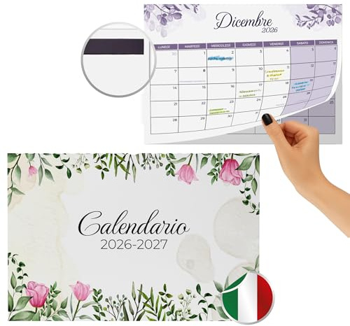 Finoly Calendario Magnetico Frigo Luglio 2026 Dicembre 2027 (18 Mesi) in Italiano | Calendario Calamita Frigo 2026 | Almanacco Magnetico con Adesione Forte (Natura)
