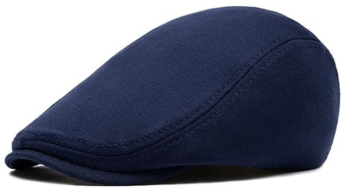 Xinveen Men's Newsboy Hat Adjustable Beret Ivy Cap Irish Cabbie Driving Hunting Hats Navy