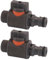 AHEJIOO 2 Stück Tankdurchführung mit Absperrhahn, Außengewinde 25mm, 3/4 Quick Connector, Tankdurchführung mit Hahnverbinder, Regentonnendurchführung, Für Wasserhähne, Wassertonnen & Wassertanks