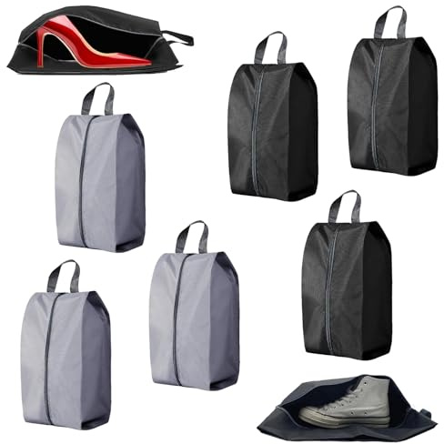 6 Pezzi Sacchetti Scarpe Da Viaggio 39cm Portatile Impermeabili Antipolvere Borsa Scarpe Viaggio Sacchetti porta-scarpe da viaggio per Valigia, Vacanze, Palestra e Casa