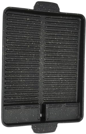 UTHCLO Teglia Per Forno Portatile in Alluminio Teglia Antiaderente Per Barbecue e All Aperto Facil Pulire Trasportare Per Carne e Pollame Nero