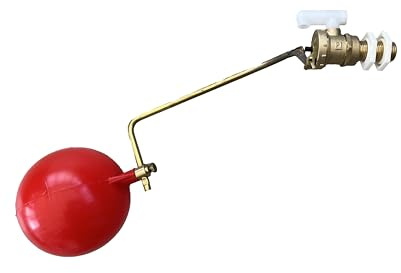 PlumbEZ Adjustable 1/2 Inch Part 2 Ball-Cock Float Valve with Ball/Float for Toilet Cistern & Water Tank, Ball Valve Ballcock for Cisterns & Water Troughs. Part 2 Ball Valve with Float (Pack of 2)