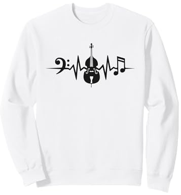 Contrabassiste Battement De Cœur Contrebasse Sweatshirt