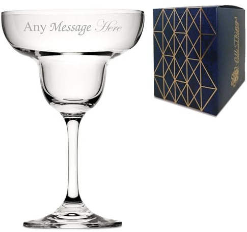 Personalised Engraved Thames Margarita Cocktail Glass, Customise with Any Name or Message for Any Occasion, Choose from Different Fonts, Gift Box Included, Laser Engraved