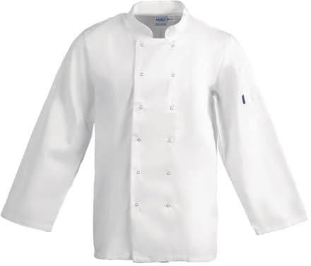 Whites Vegas Unisex Chef Jacket Long Sleeve White - Uniform for Professional Kitchens S A134-S