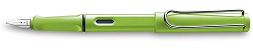 Lamy Safari Fountain Pen (M) Green & 5 Black Ink Cartridges